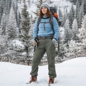 Vintage Handknit Blue Pure Virgin Wool Sweater | Cozy Gorpcore Mock Neck S/M